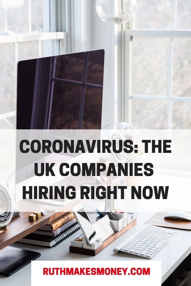 Coronavirus UK companies hiring pin
